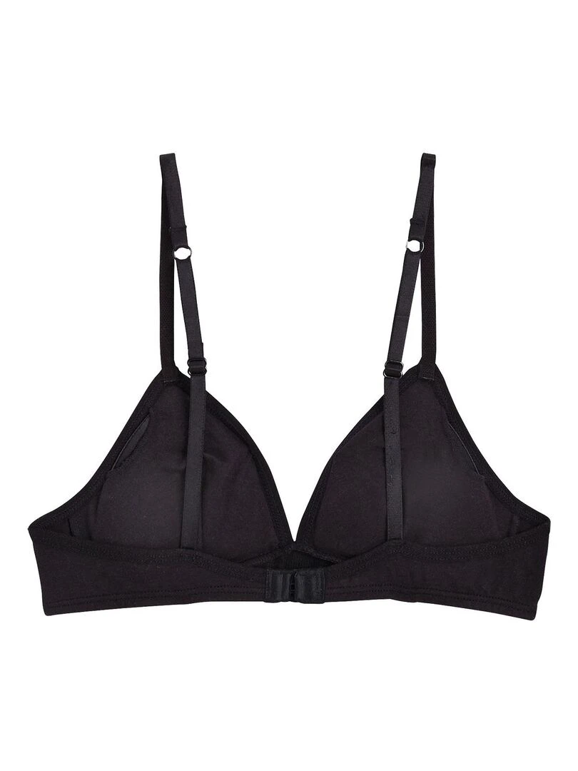 Soutien gorge souple avec mousse amovible Pépita Noir