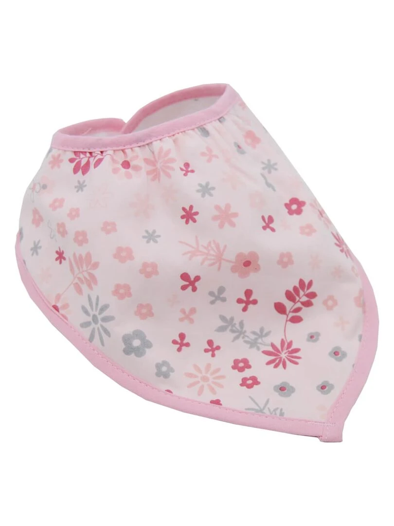 Bavoir bandana Liberty en coton Naissance Rose