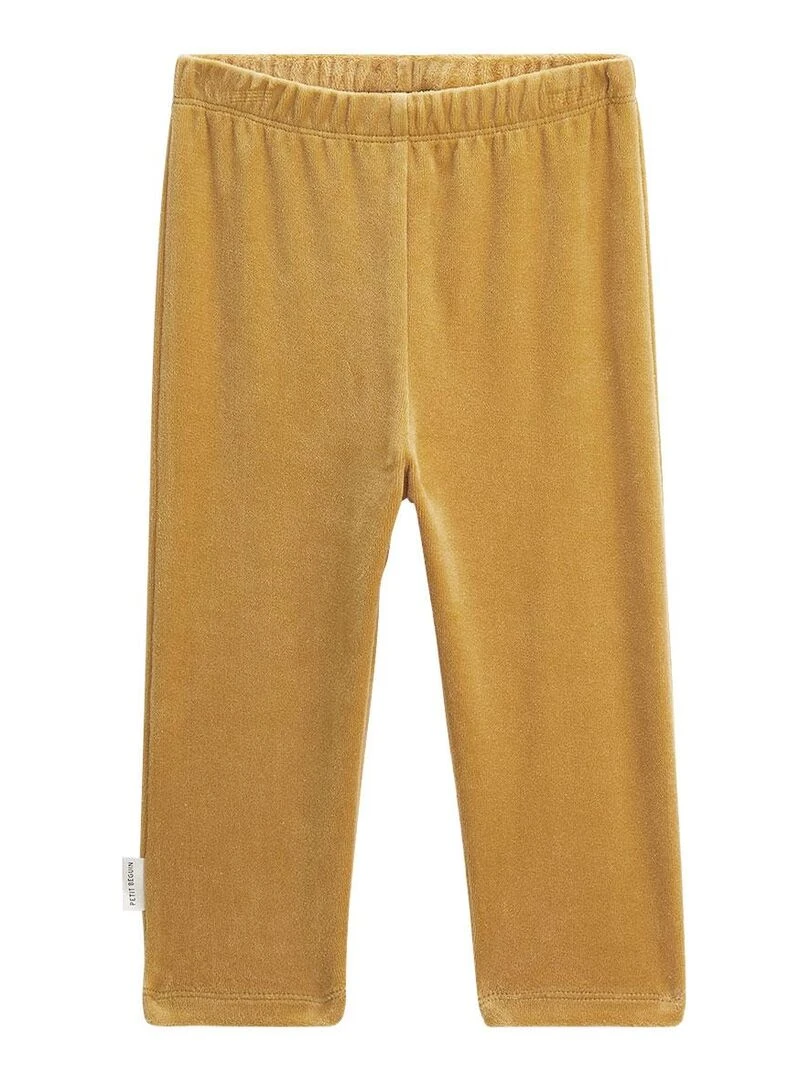 Pyjama bébé 2 pièces en velours Charlie   Moutarde