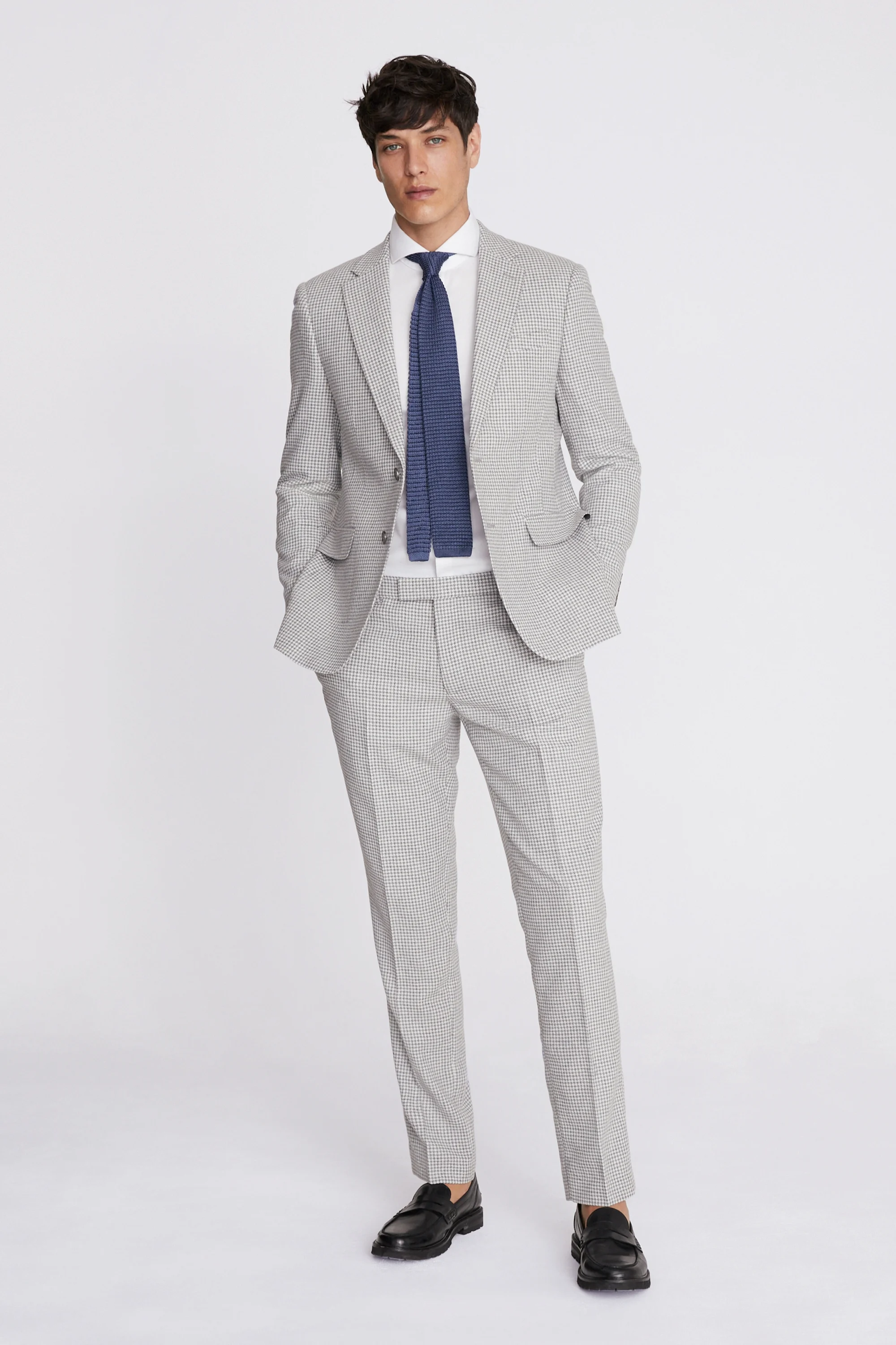 Ted Baker Tailored Fit Navy Check Jacket    Buy Online at Moss