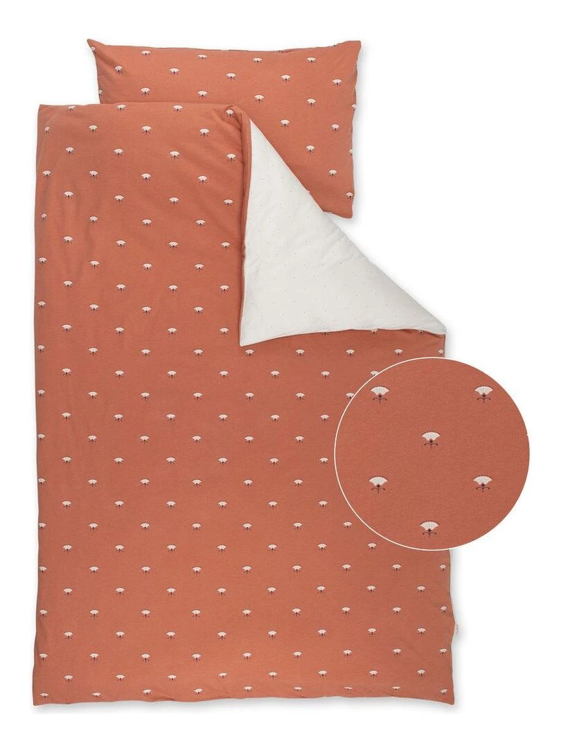 Bemini Housse de couette lit Jersey et jersey Beige foncé