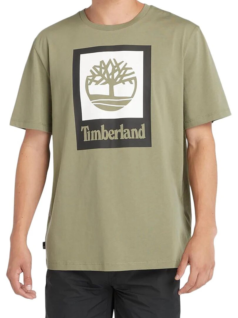 Tee Shirt Timberland Colored Short Sleeve   Vert
