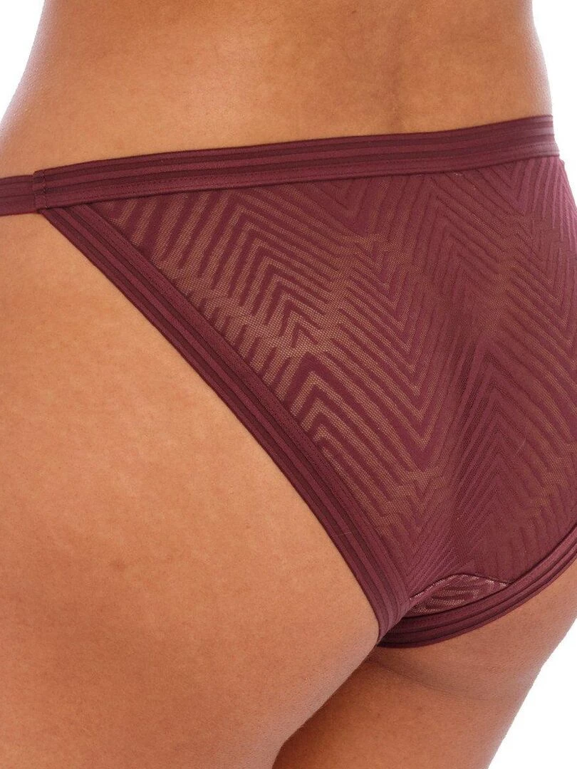 Culotte taille basse en dentelle géométrique Tailored Rouge