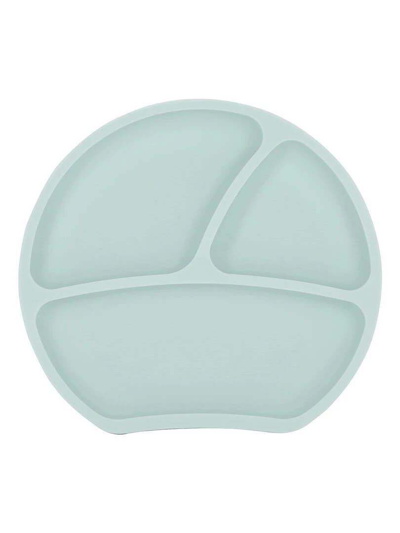 Assiette ventouse en silicone Bleu turquoise