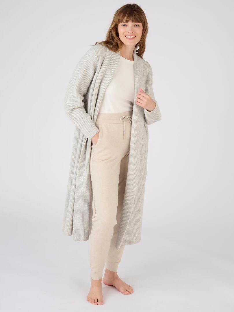 Gilet long Thermolactyl   Happy D. by Damart   Gris chiné