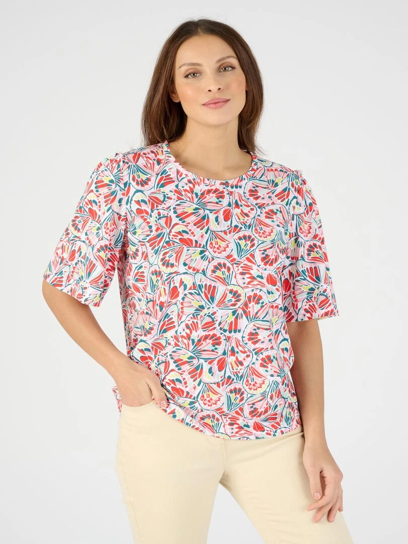 Tee shirt maille souple Climatyl Damart Rose