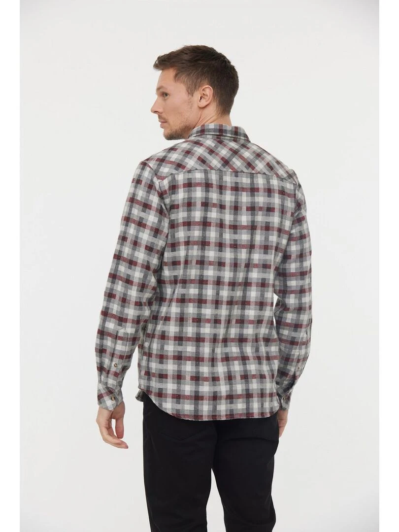 Lee Cooper   Chemise manches longues coton regular DORBET   Rouge foncé