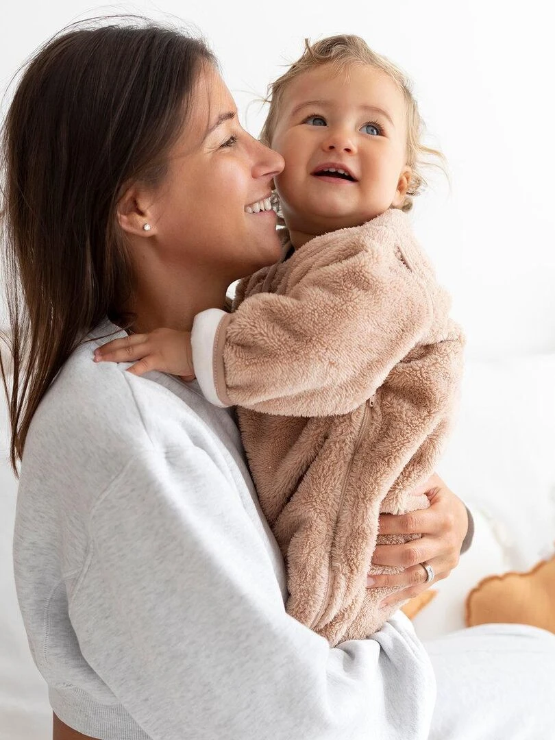 Bemini Nid d'ange BISIDE ouatiné Pady jersey et jersey   Gris foncé