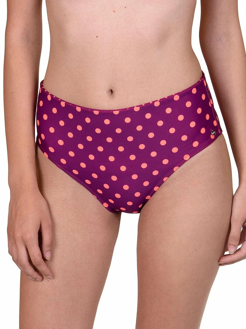 Bas maillot de bain taille haute réglable Linosa Rose