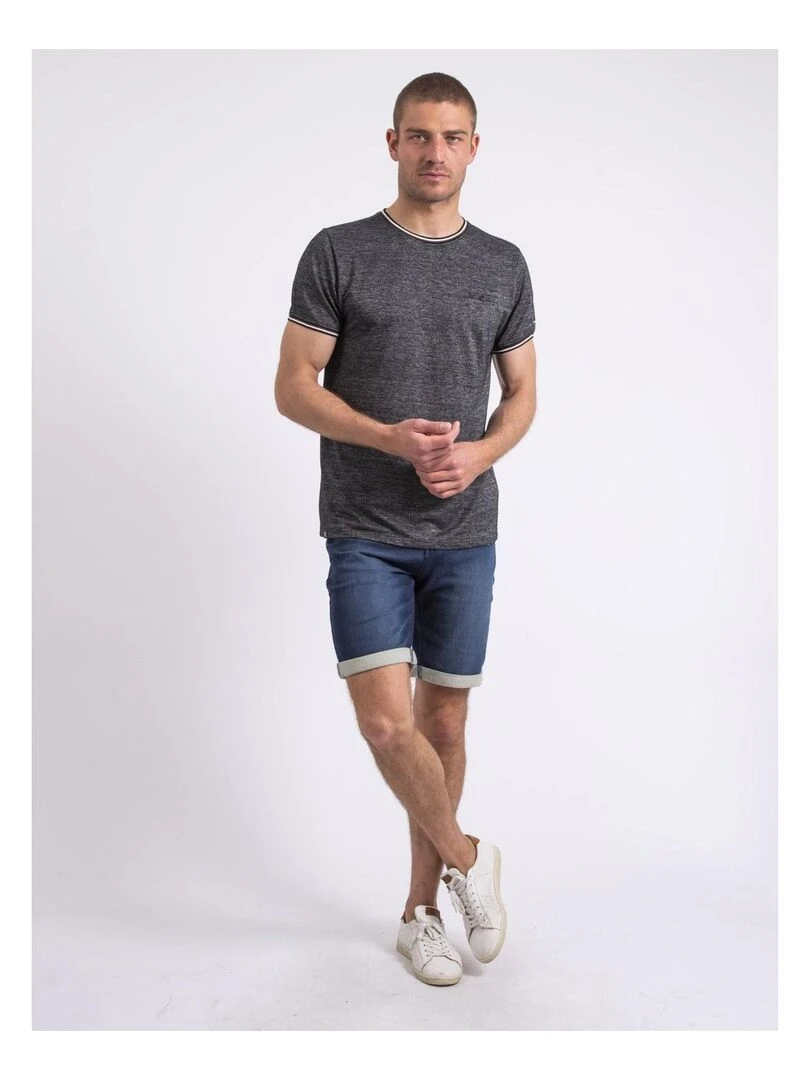 T shirt col rond pur coton NENALO   Noir