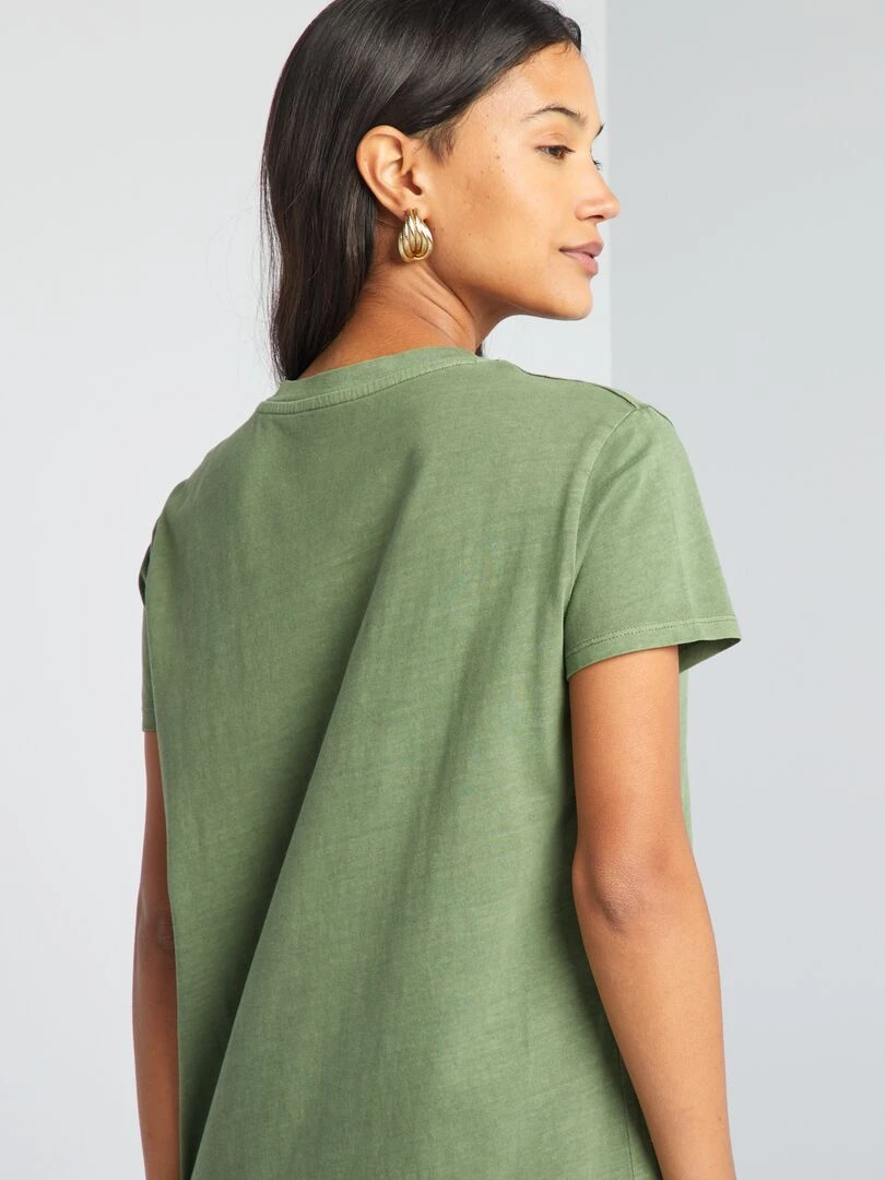 Robe T shirt  maxi   Vert