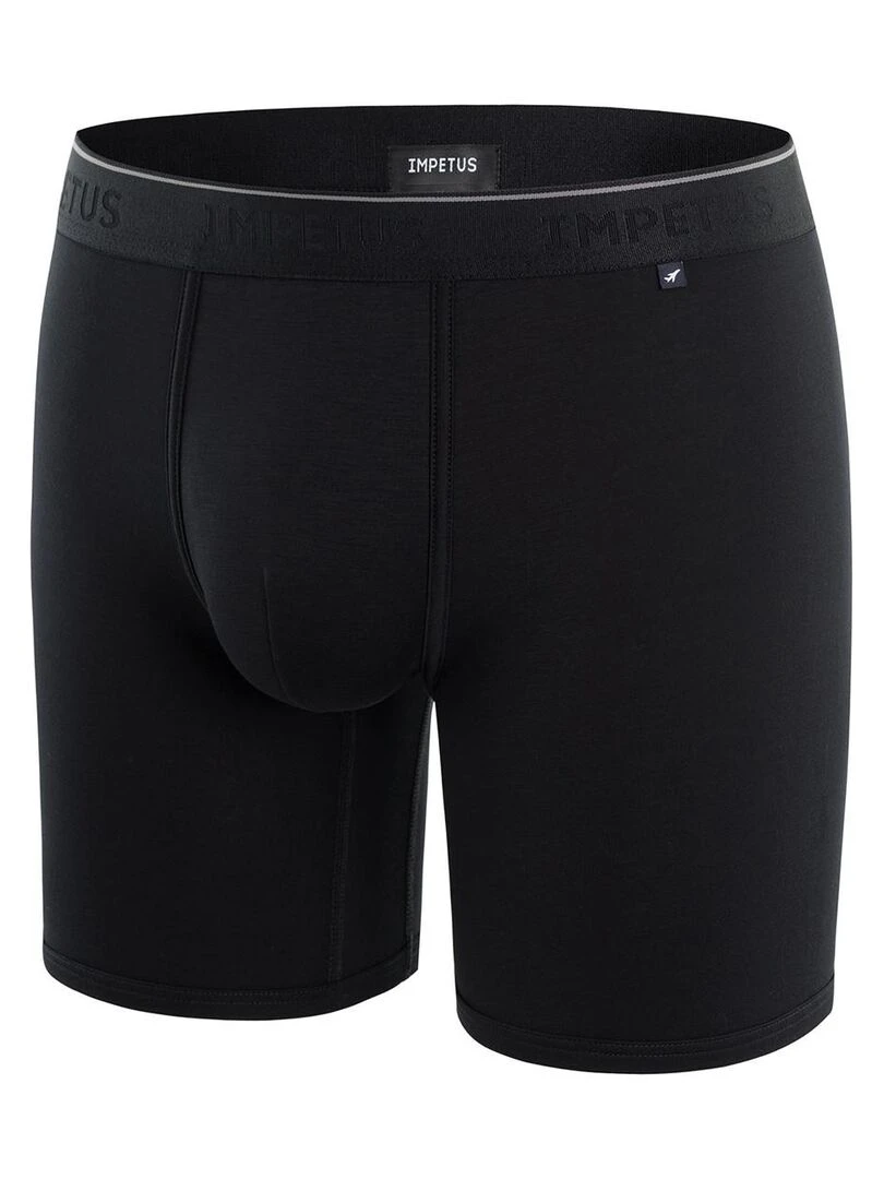 Boxer long en fibre lyocell Travel   Noir