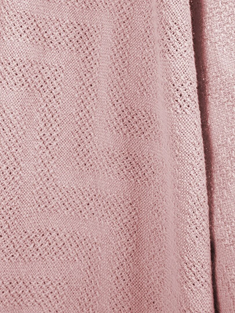 ROBA Couverture Bébé Bio "Lil Planet" Tricoté   80 x 80 cm   Rose   Rose