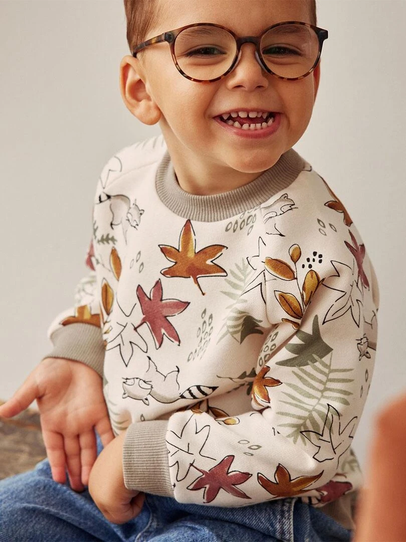 Sweat shirt bébé en molleton Ottawa   Ecru