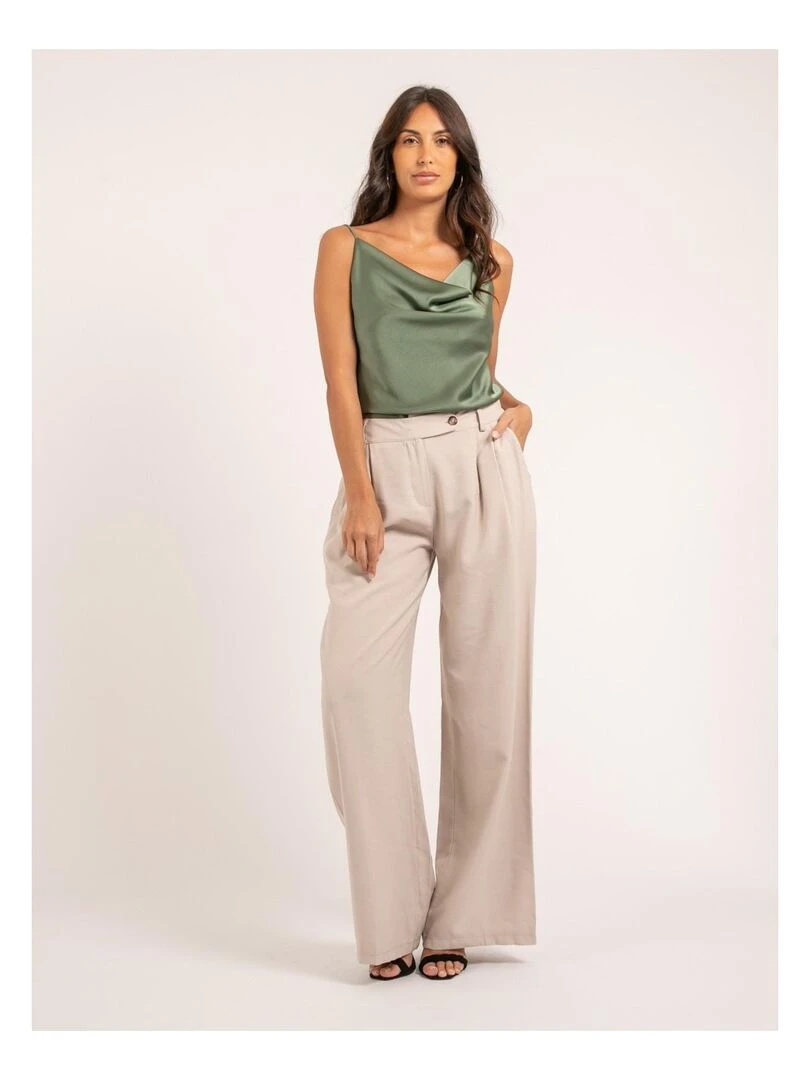 Pantalon large ELIRESS   Beige