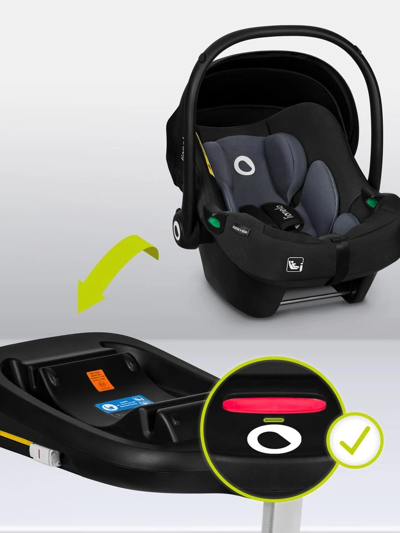 Base ISOFIX   LIONELO Astrid i Size Base   Base de siège auto pour bébé   Noir