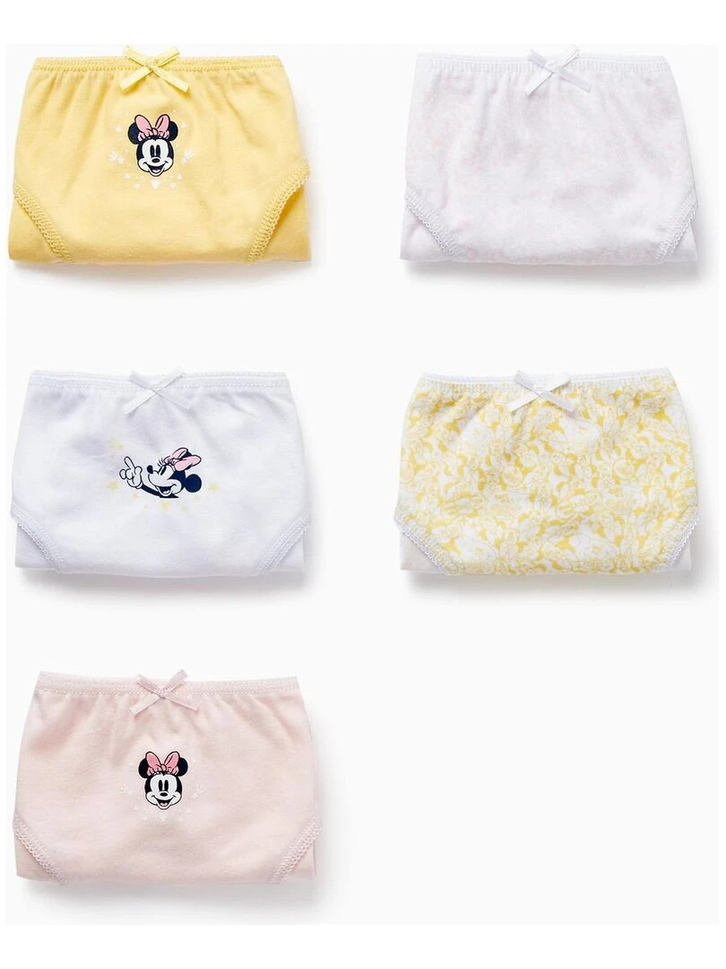 Pack 5 Culottes en coton pour fille 'Minnie' MINNIE Multicolore