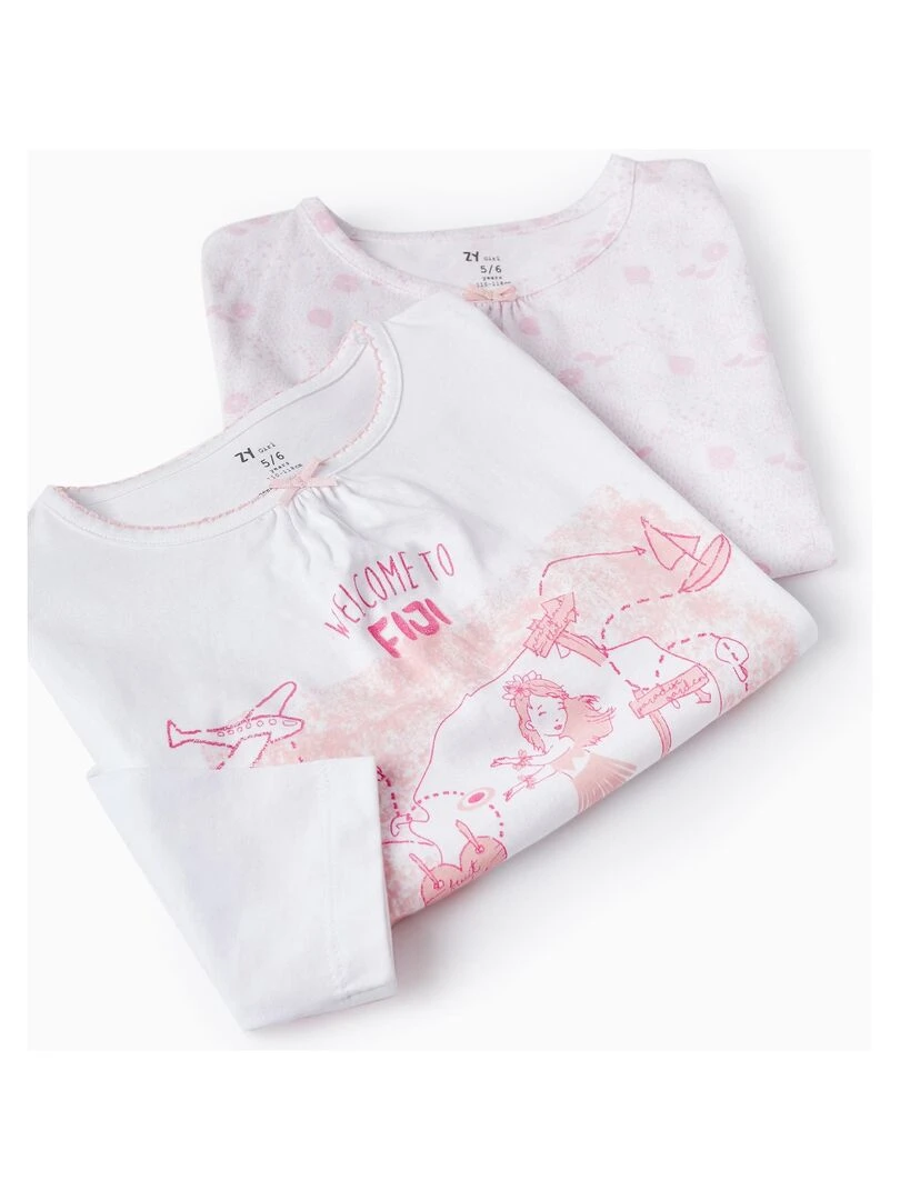Pack 2 Pyjamas avec Paillettes pour Fille FIJI ISLANDS Multicolore