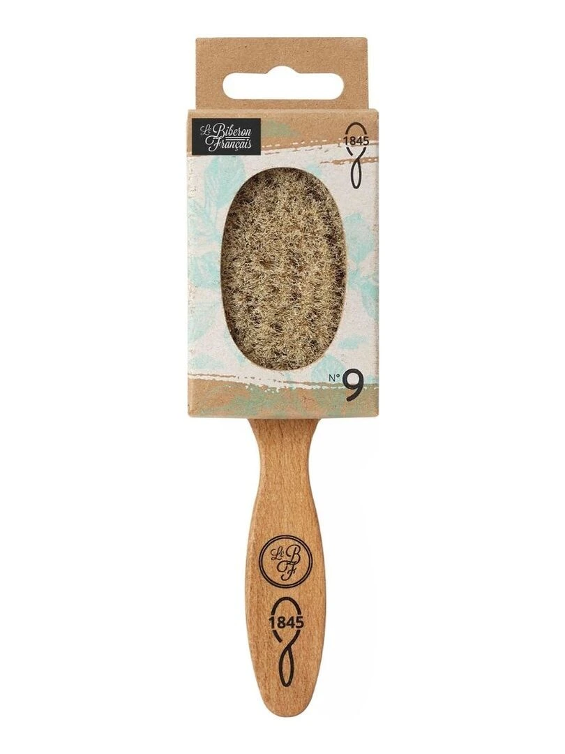 Brosse à cheveux bébé en hêtre rouge et soie de chèvre   Rouge
