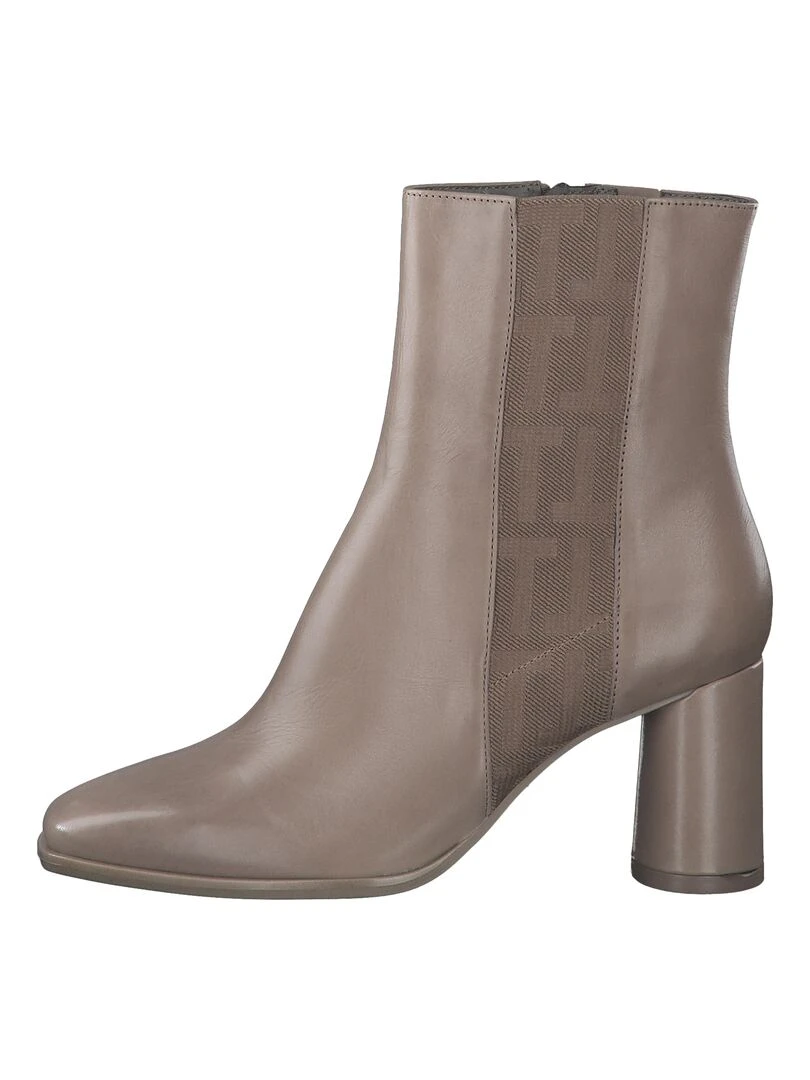 Bottine Cuir à Talons Tamaris Gris
