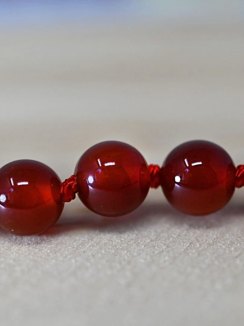 Bracelet Bébé   Pierres naturelles : Cornaline   Rouge