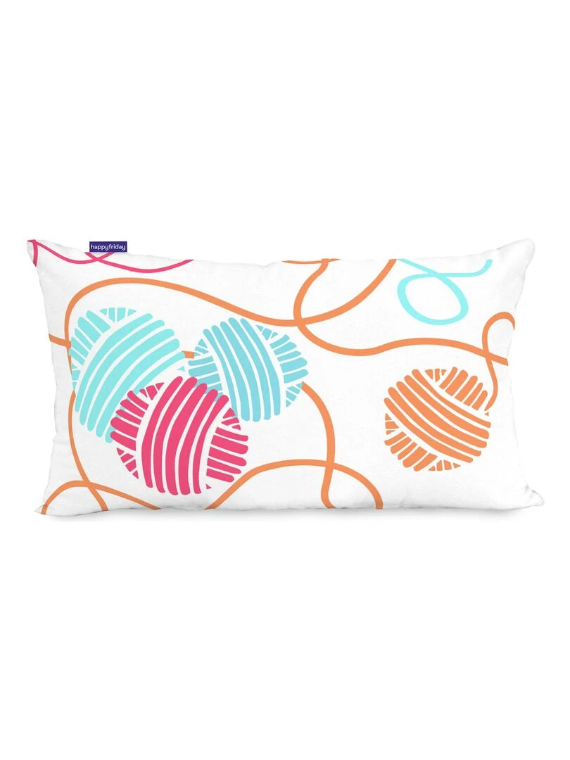 Housse de coussin Cat & mouse "Happyfriday" Blanc