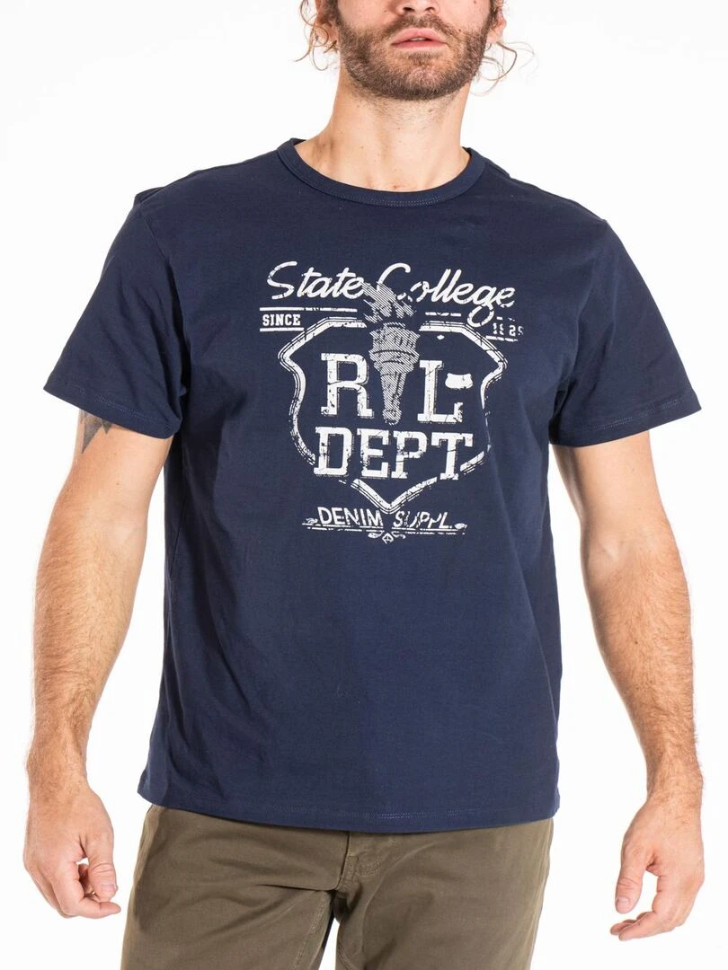 T shirt style College imprimé WALDO 'Rica Lewis' Bleu