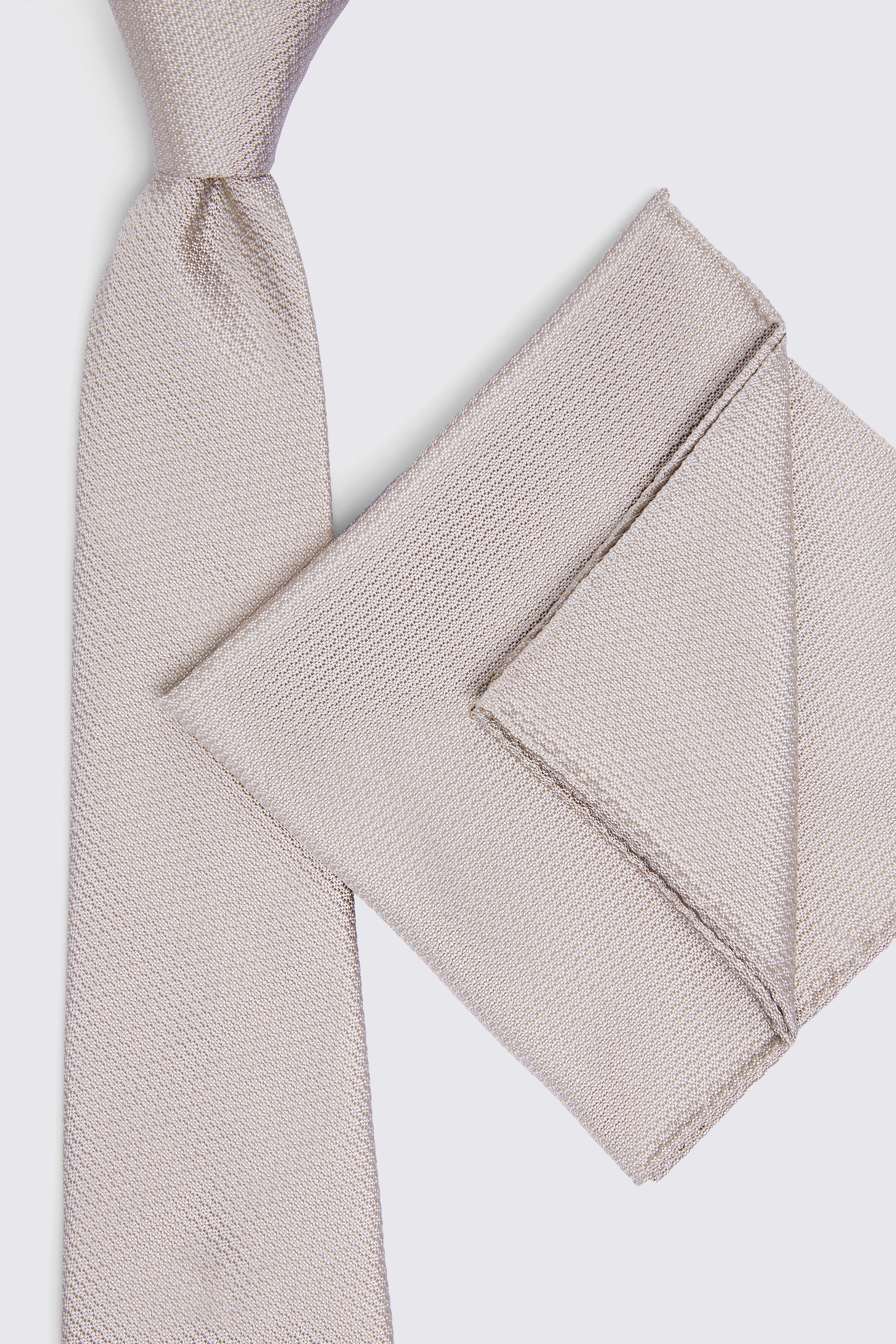 Champagne Silk Semi-Plain Pocket Square   Buy Online at Moss