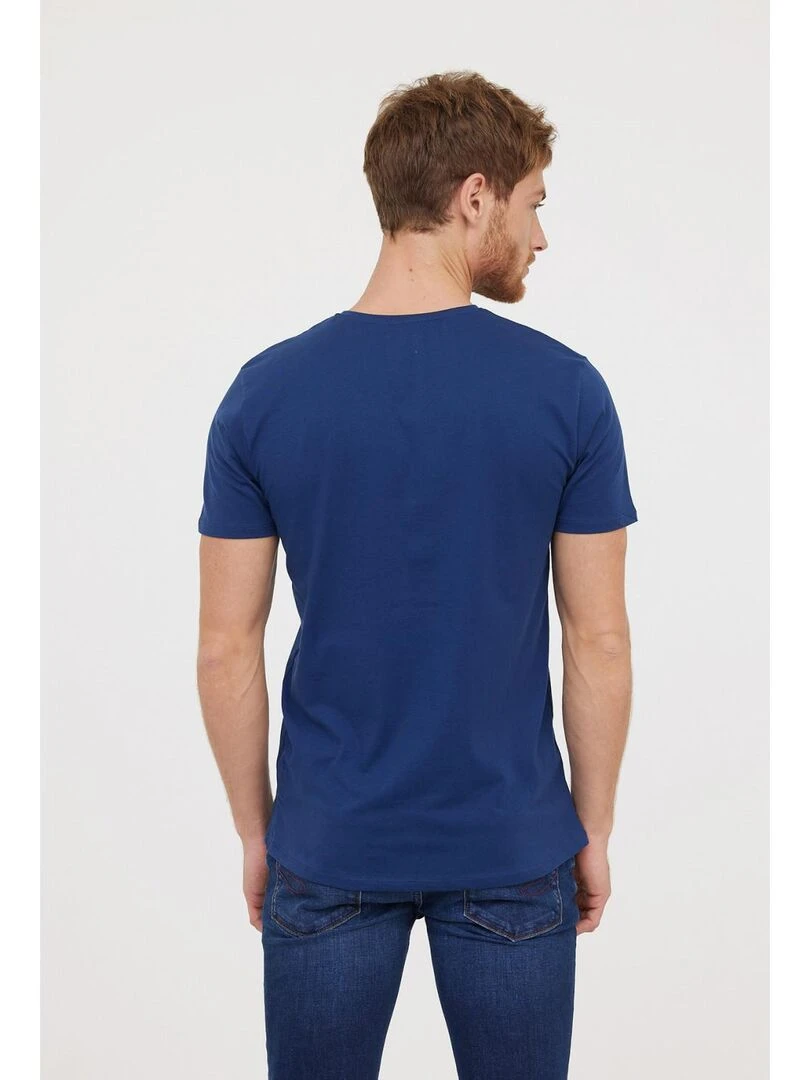 Lee Cooper   T Shirt manches courtes coton regular AJESSY   Bleu marine