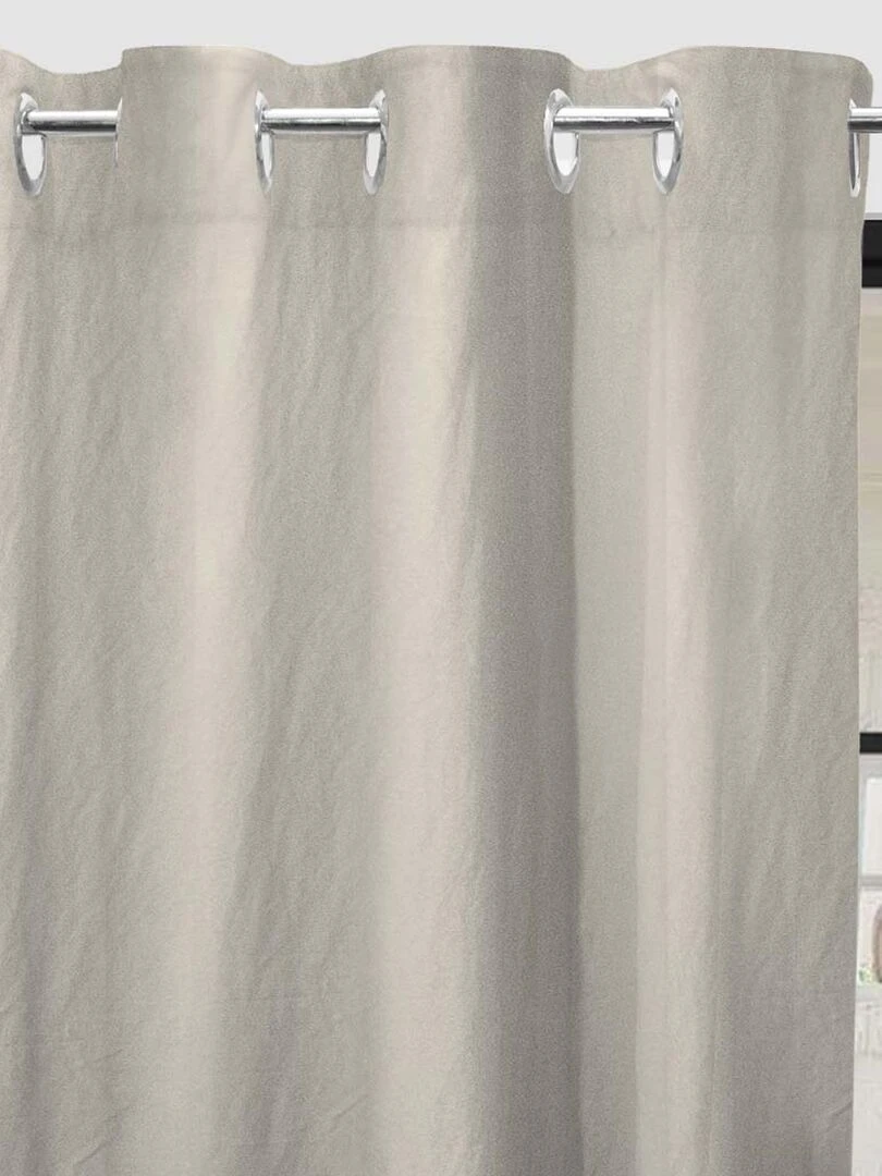 Rideau bohème à œillets Beige