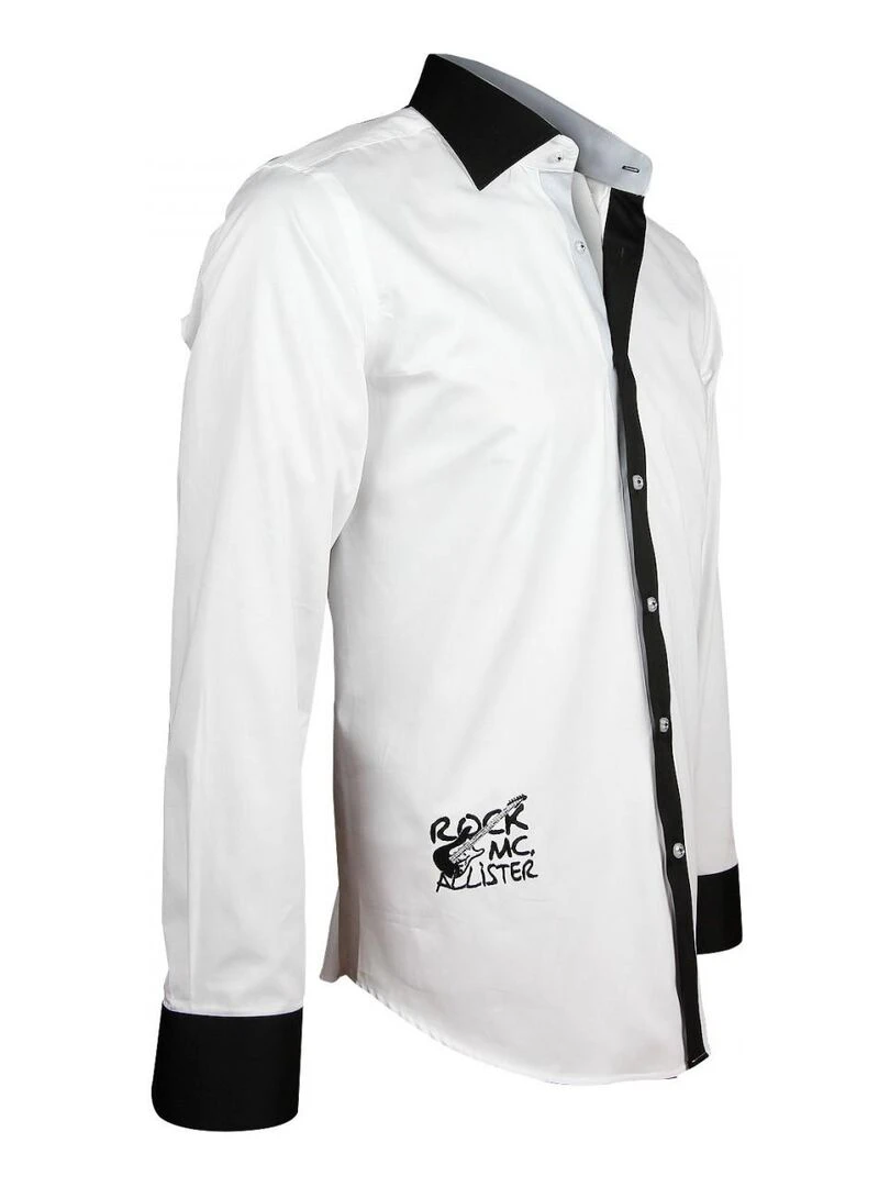 Chemise brodée JIMMY   Blanc