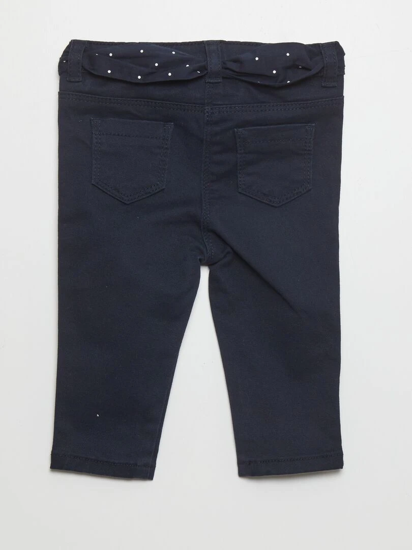 Pantalon slim   Bleu marine