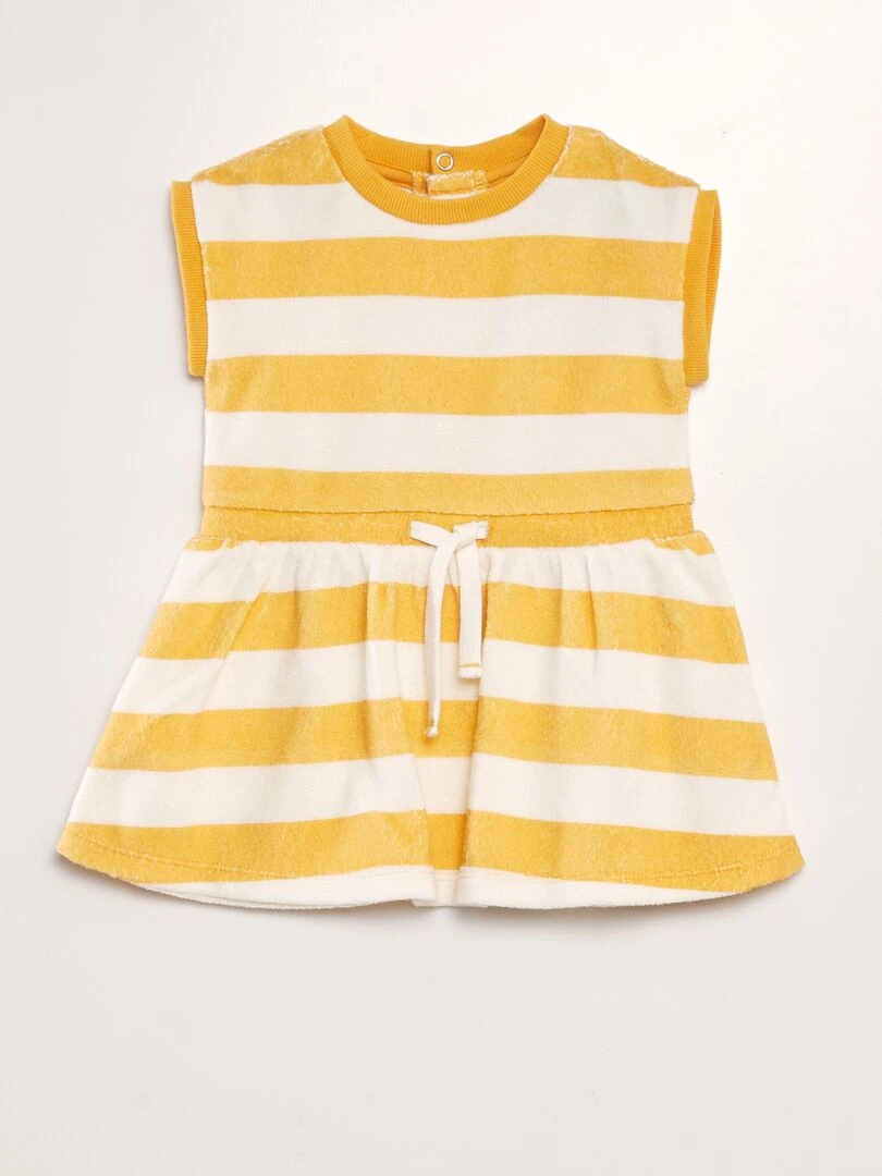 Robe de plage en éponge Jaune