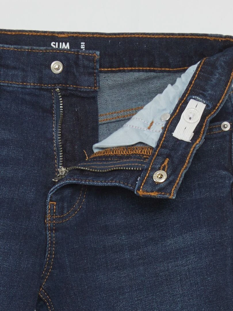 Jean slim taille ajustable   Bleu