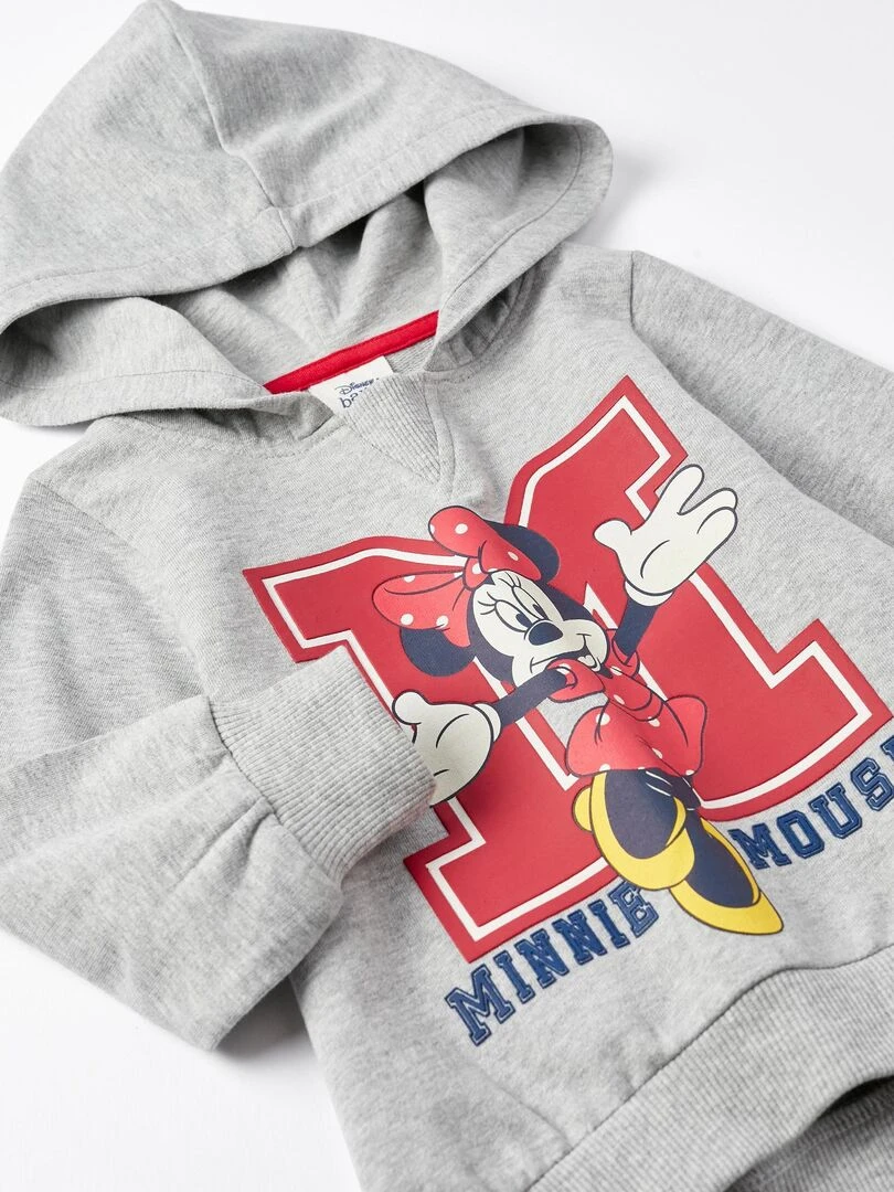 Sweat à Capuche Bébé Fille 'Minnie'   MINNIE   Gris