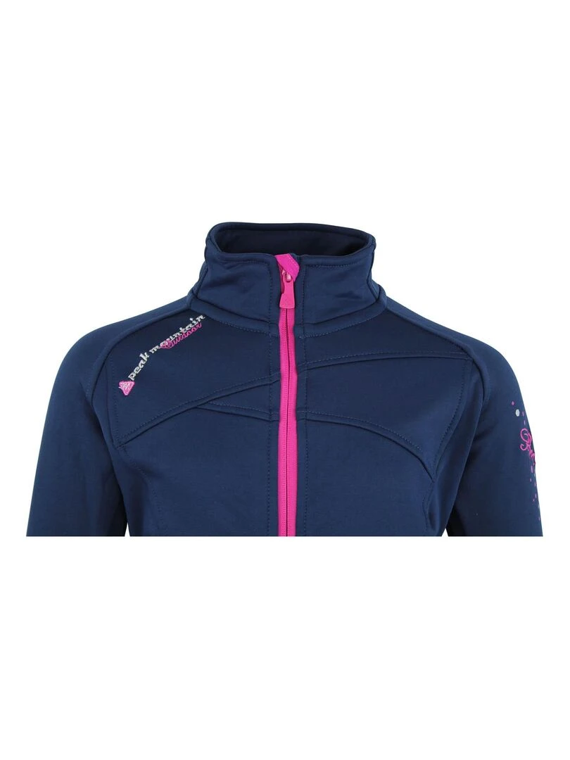 Blouson polarshell fille GACLIMATE   PEAK MOUNTAIN   Bleu marine