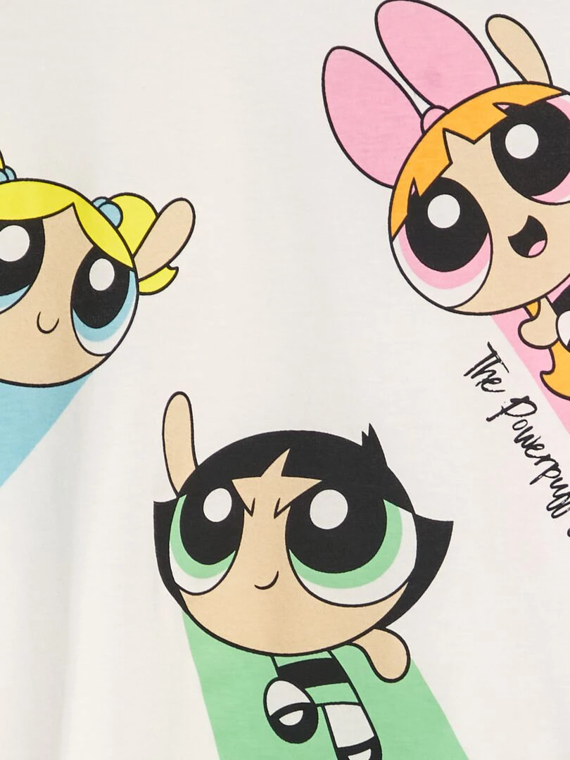 Tee shirt imprimé 'Les Supers Nanas' blanc