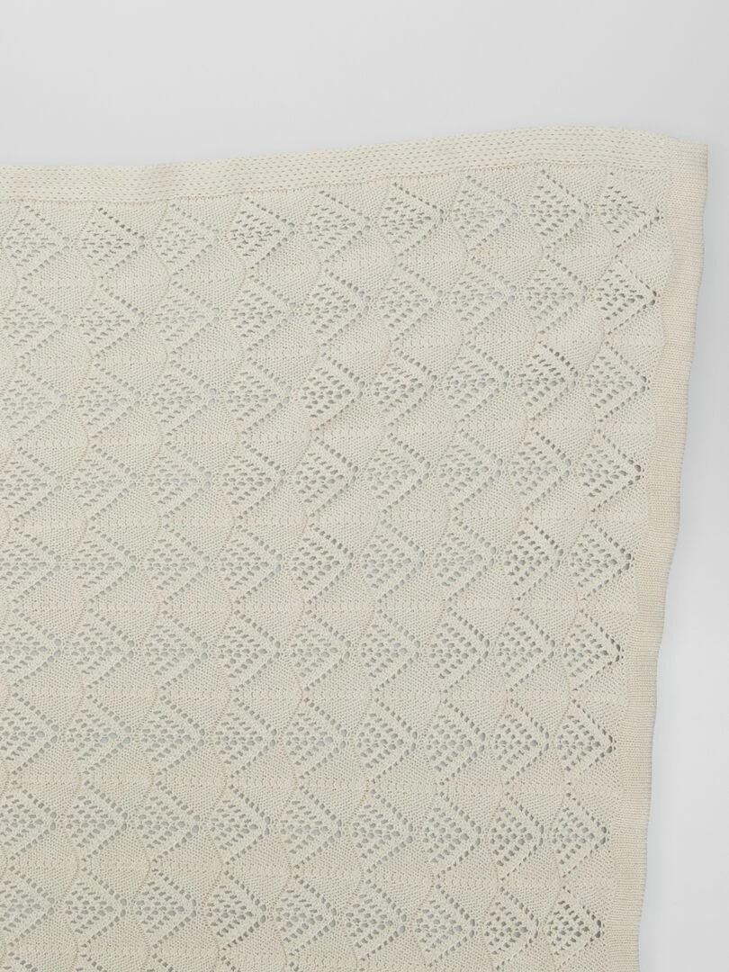 Couverture tricot   Beige