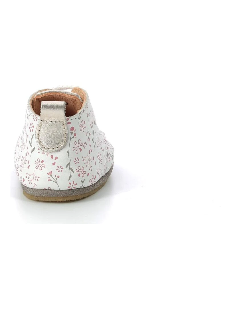 Chaussons Cuir Layas   Blanc