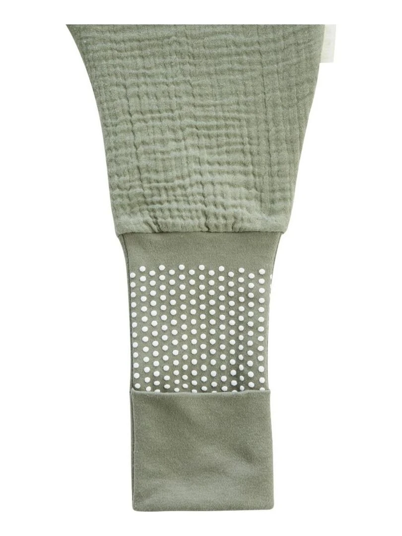 Turbulette d'été en gaze de coton avec pieds retroussables Dumbea   Kaki