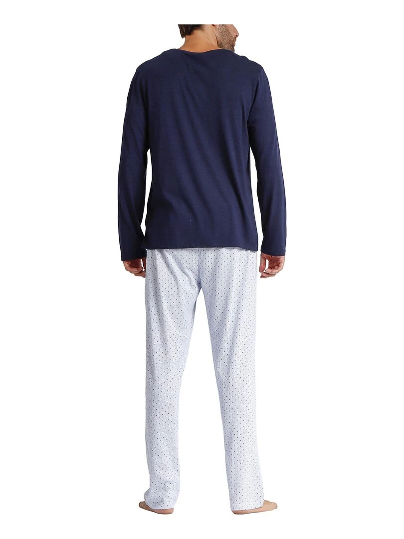 Pyjama pantalon top manches longues Stripes And Dots Bleu