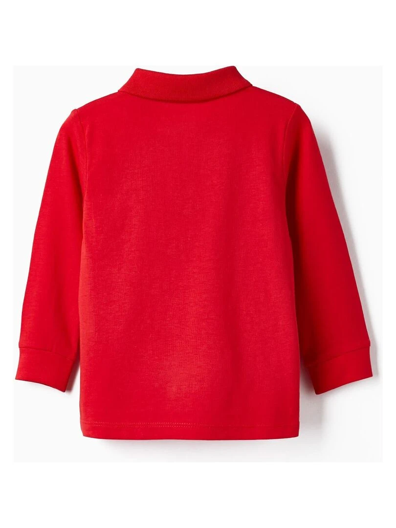 Polo à manches longues en coton pour bébé garçon manches longues ROYALS OFF DUTY Rouge