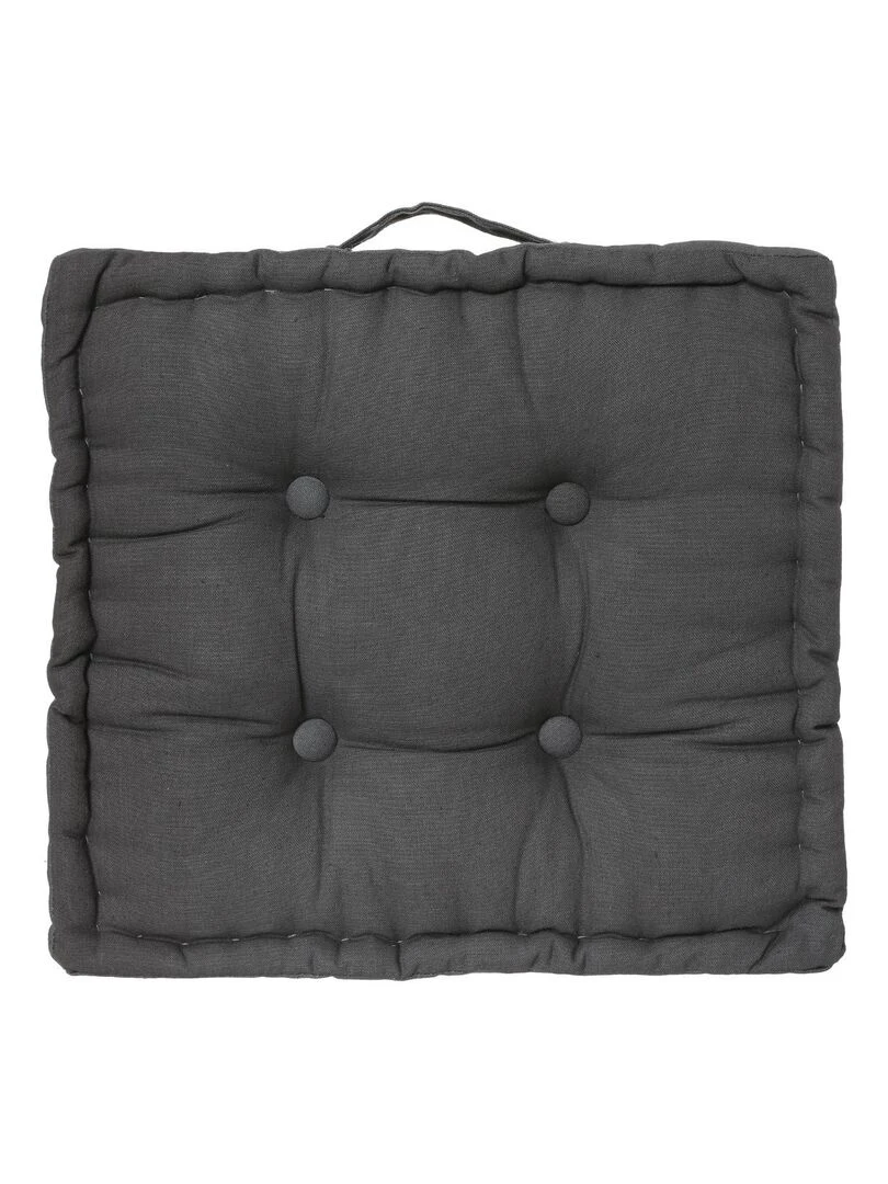 Coussin de sol gris foncé 40x40x8cm Gris