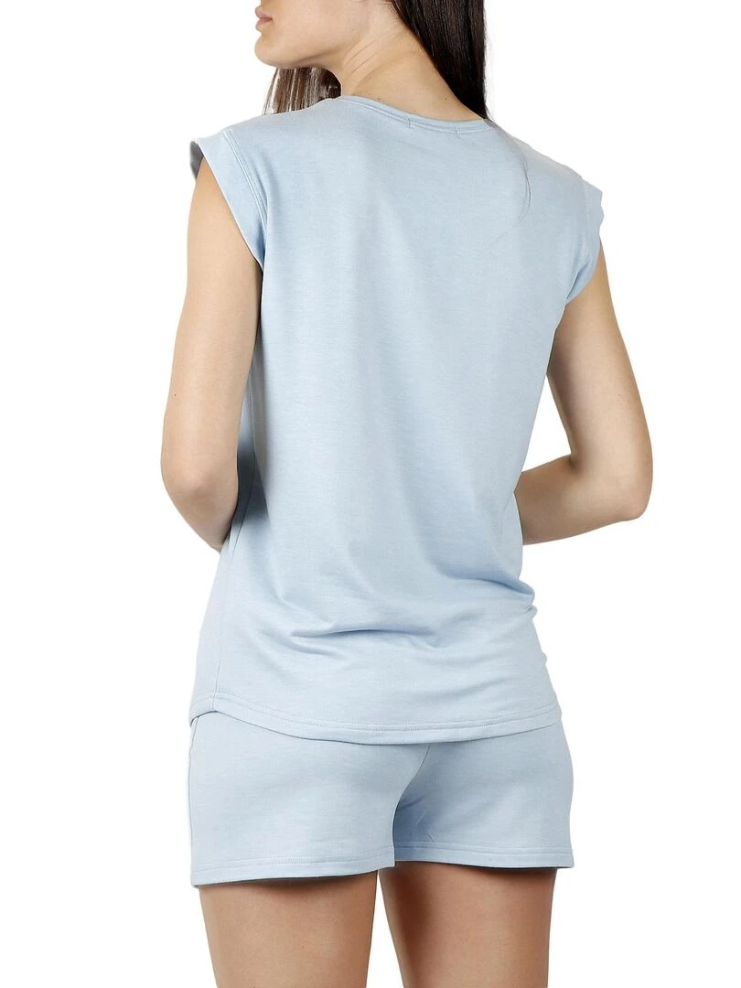 Pyjama short t shirt The Silence Bleu