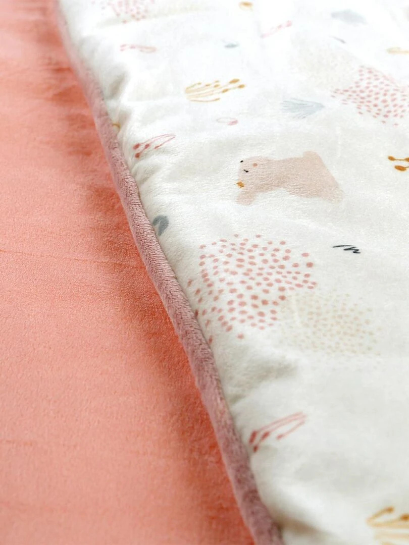 Couverture 100 x 140 cm L&J en Veloudoux    Noukie's   Rose