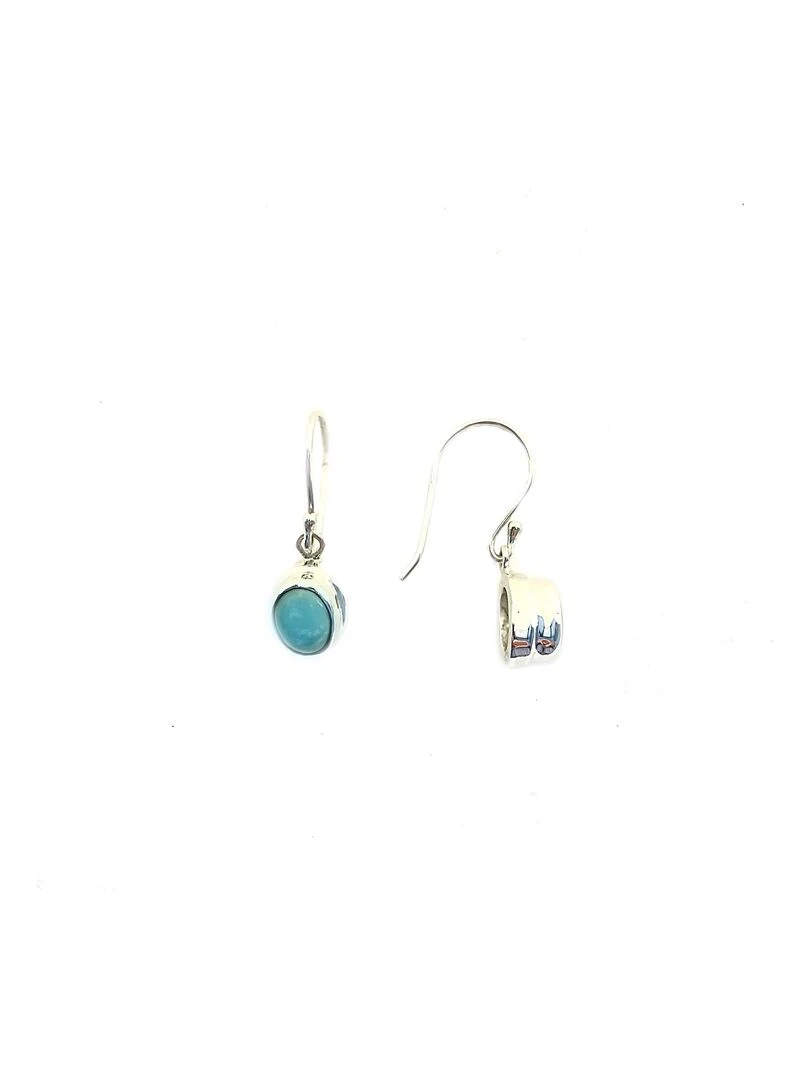 Boucles d'oreilles turquoise véritable Bijoucolor Argent