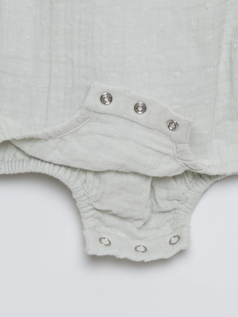 Combinaison en double gaze de coton   Bleu