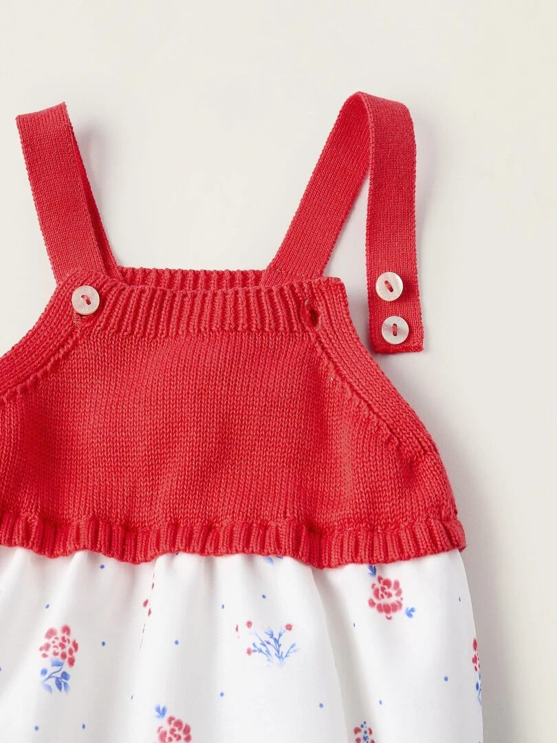 Combi short pour Nouveau Né   Rouge