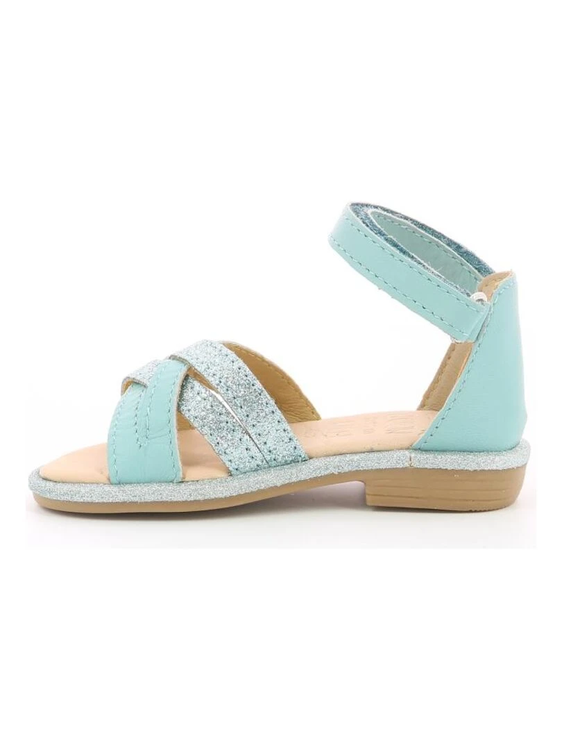 Sandales Cuir Giry   Bleu turquoise