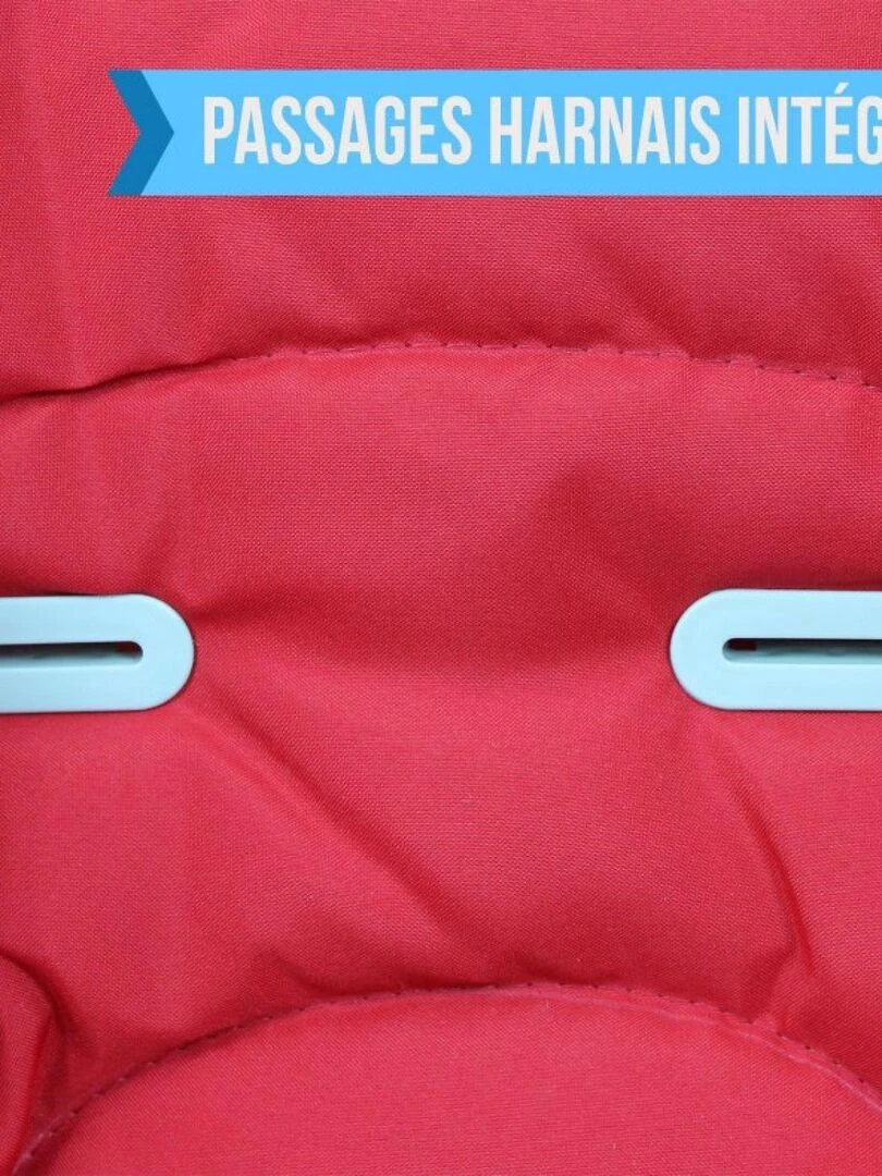 Housse d'assise pour chaise haute bébé enfant gamme Ptit Monsieur Bébé Rouge
